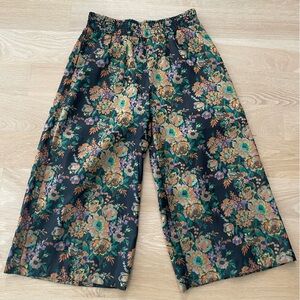 Anthropologie Somerset Floral Jacquard Trousers